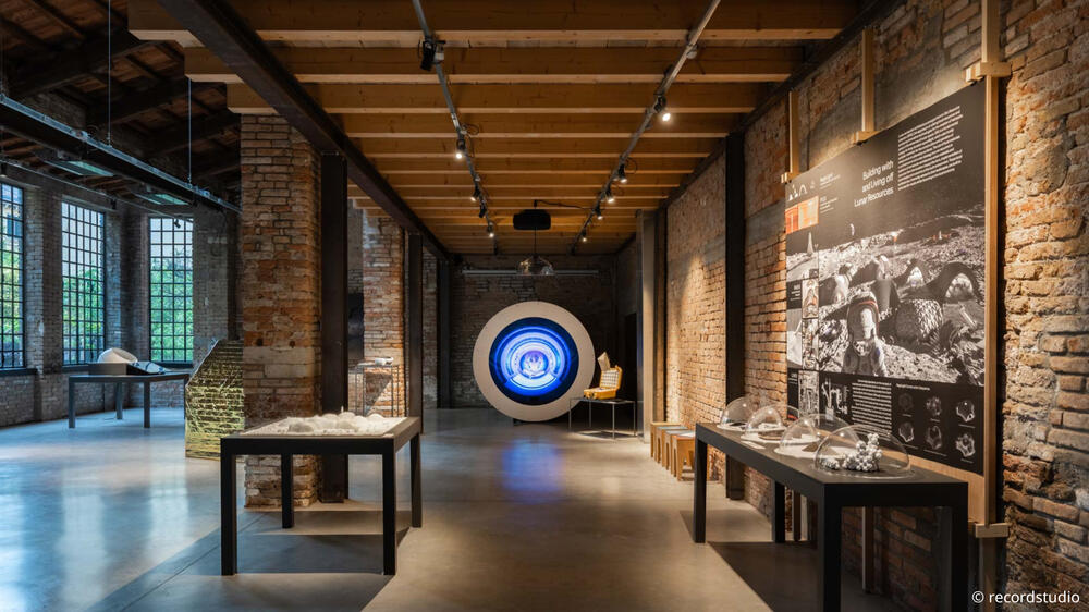 Exhibition view of The Metabolic Guide to Space Survival, The Universe Pavilion, Venice Architecture Biennale, 2025.