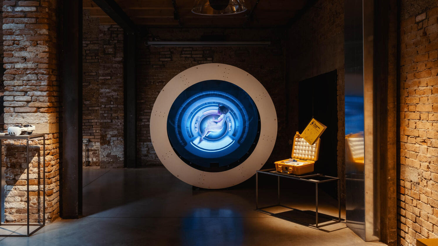 Exhibition view of The Metabolic Guide to Space Survival, The Universe Pavilion, Venice Architecture Biennale, 2025.