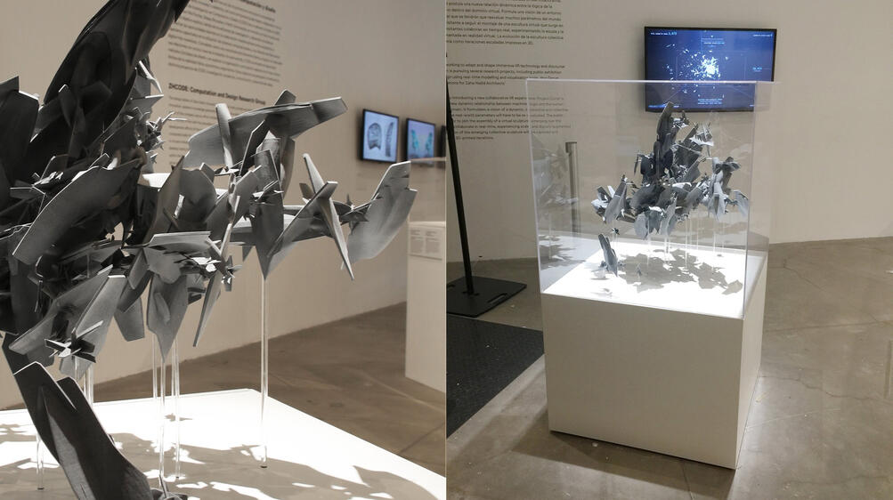 3D-printed assembly of virtual components.Project Correl, Museo Universitario Arte Contemporáneo (MUAC), Mexico City, 2019, ZHVR Group.